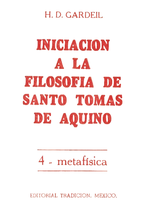 Metafísica, H.G. Gardeil, O.P.