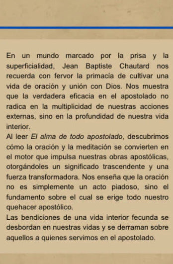 EL ALMA DE TODO APOSTOLADO - Jean Baptiste Chautard