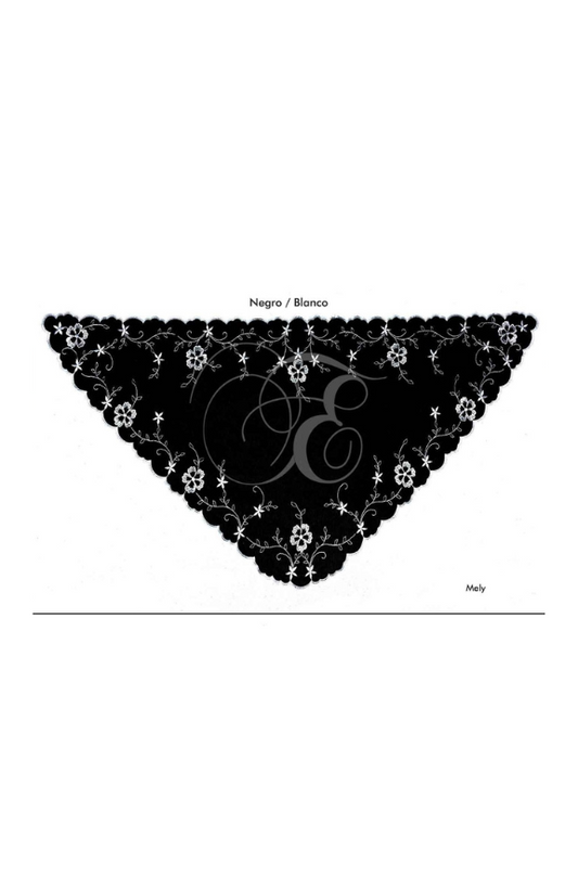 Velo mely negro con blanco