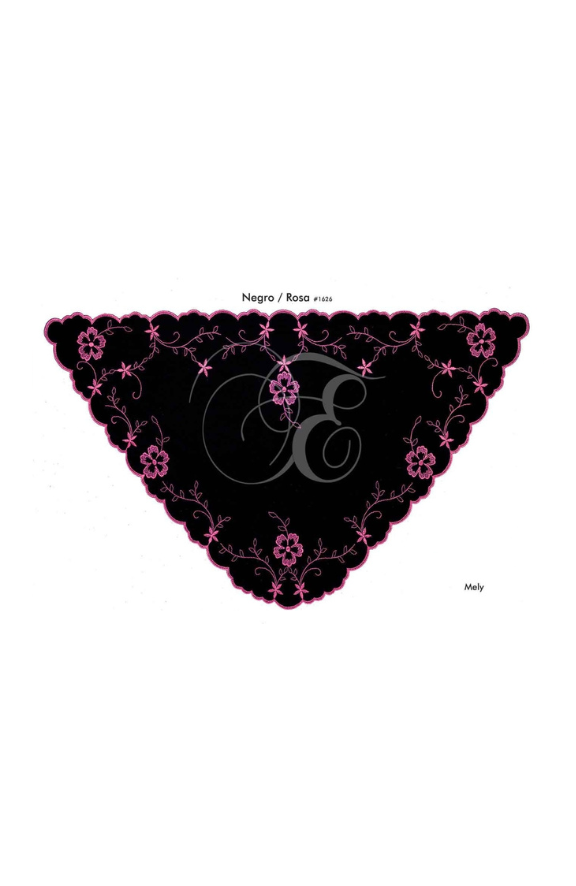 Velo mely negro con rosa