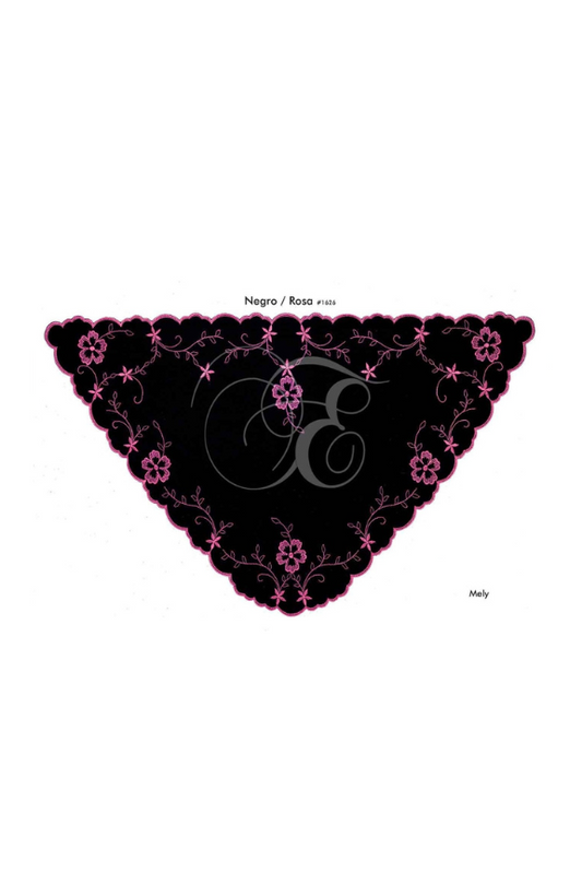 Velo mely negro con rosa