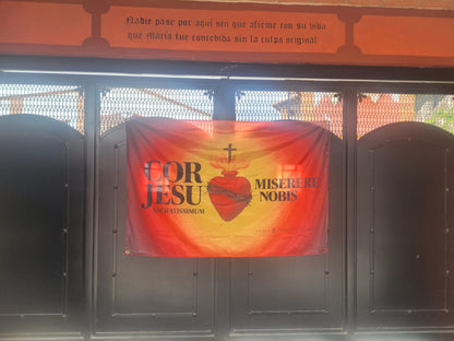 Bandera del Sagrado Corazón de Jesús (grande)