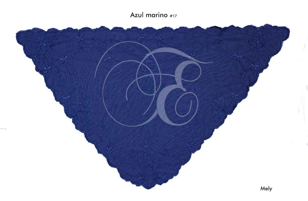Velo mely azul marino