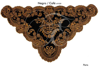 Velo parís negro con café